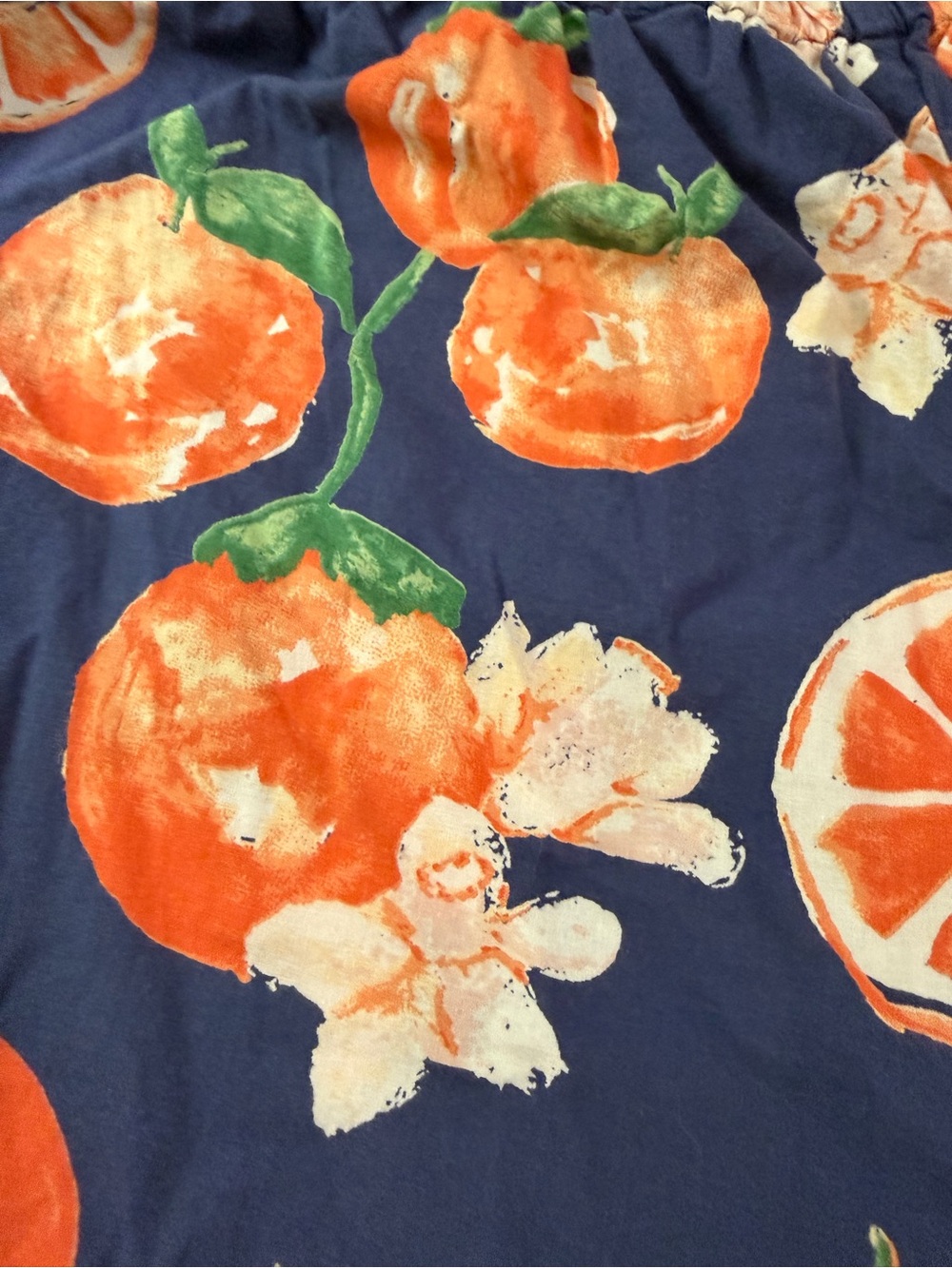 THEIR NIBS Cotton Pajamas Shorts and Top Set Blue Orange Fruit L - Picture 2 of 14
